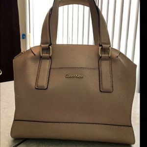Calvin Klein Saffiano Leather satchel